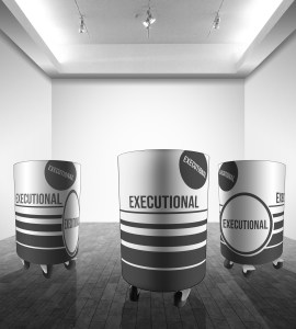 Three sampling bins featuring EXECUTIONAL branding