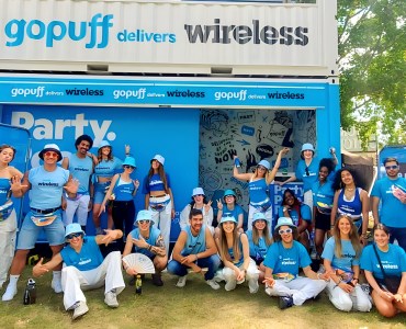 A team of staff working at Wireless Festival