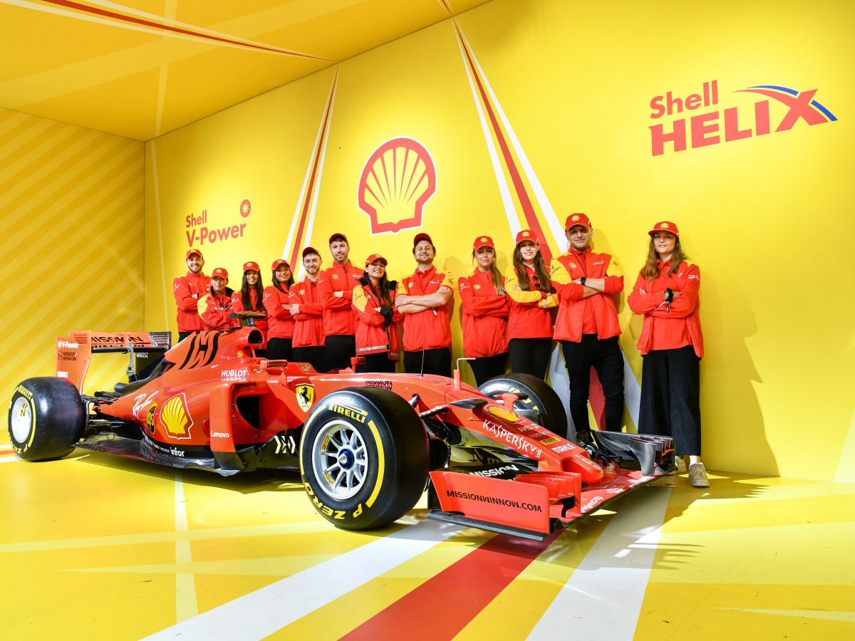 A team of promotional staffing working for Shell