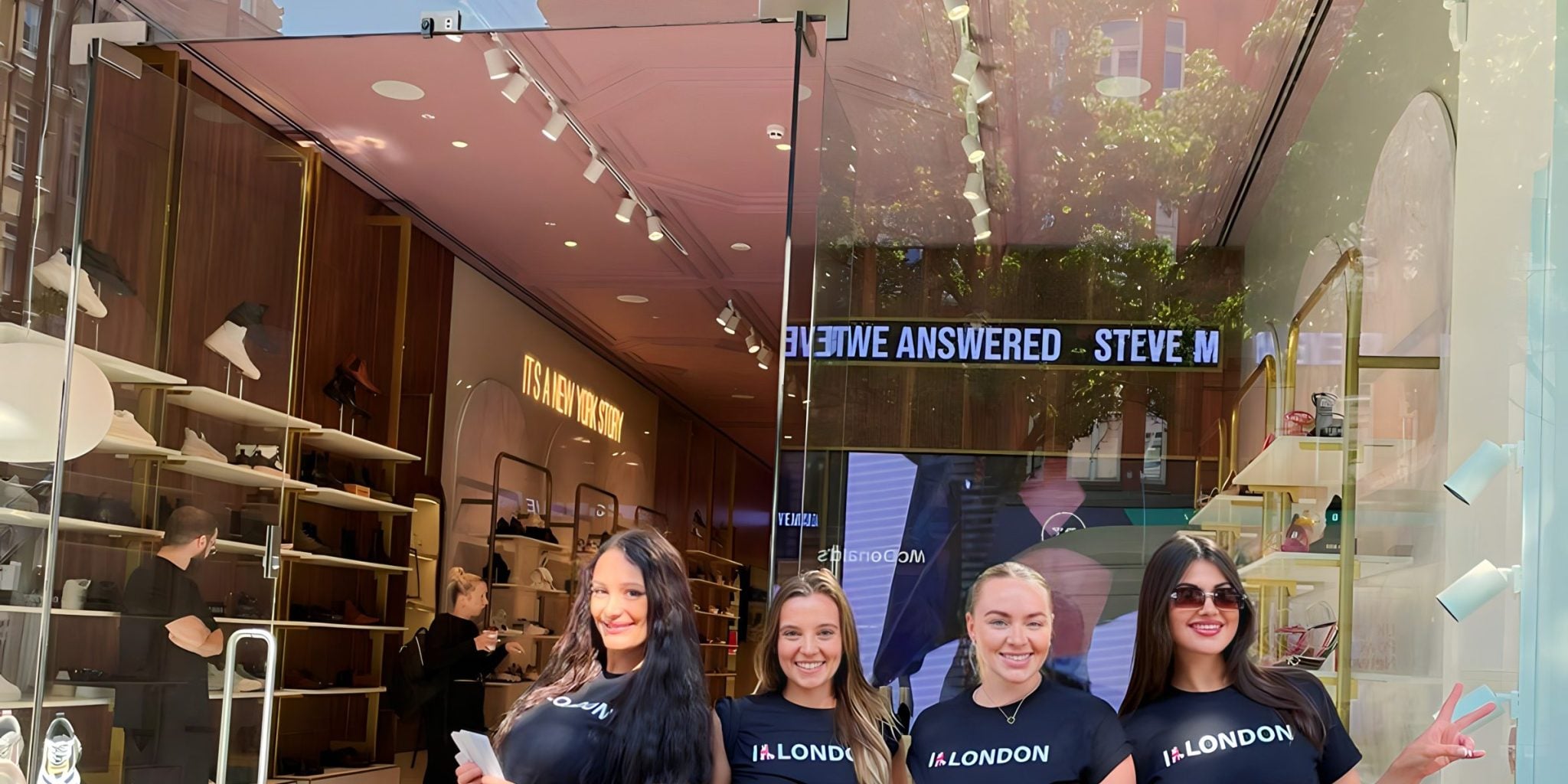 Executional brand ambassadors at the Steve Madden Oxford Street launch in London