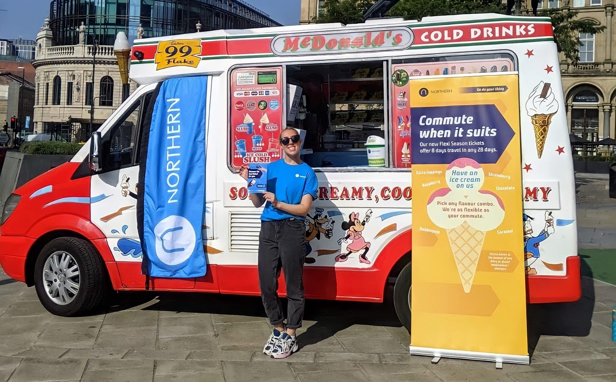 Event staff Sheffield supporting a Northern Rail station activation